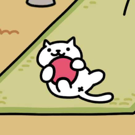 しろねこさんとゴムボール(赤)
