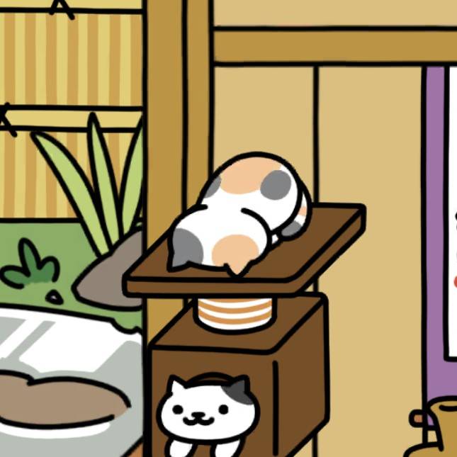 うすみけさん ごめん寝　池と床の間