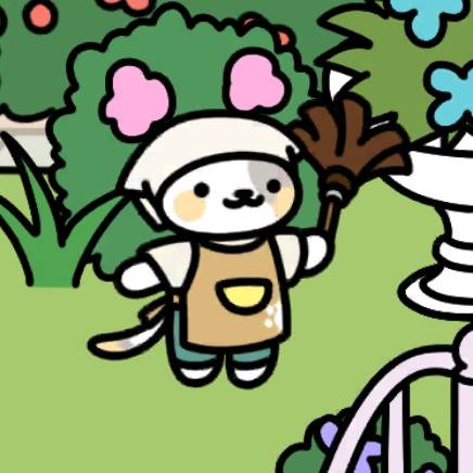 おてつだいさん　フラワーガーデン　ほうき