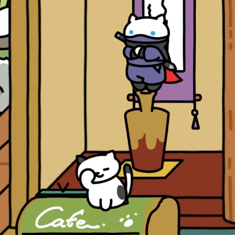 しのぶさん、くろとびさん ねむねむ　池と床の間