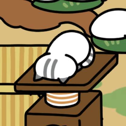 しまぽいんとさん ごめん寝　池と床の間