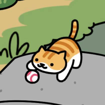 しろちゃとらさん　池と床の間