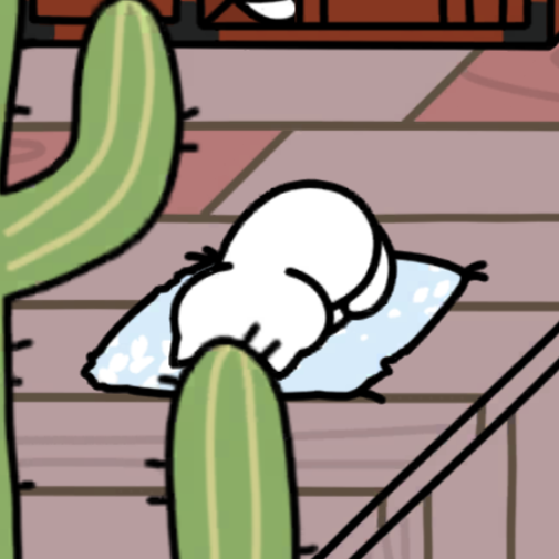 しろねこさん ごめん寝　カリカリ西部劇（２）