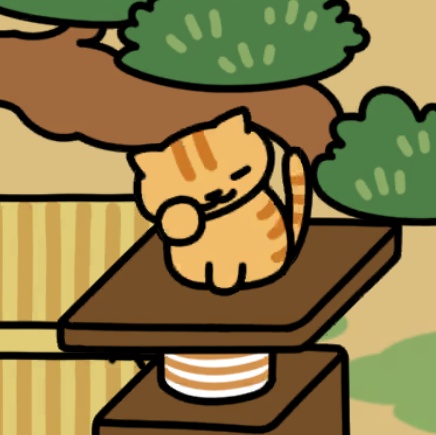 ちゃとらさん ねむねむ　池と床の間