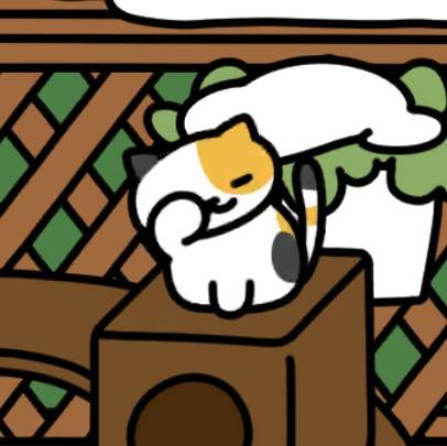 とびみけさん ねむねむ　ウッドデッキ