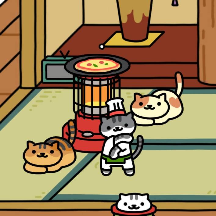 びすとろさん、くりーむさん、むぎわらさん 池と床の間