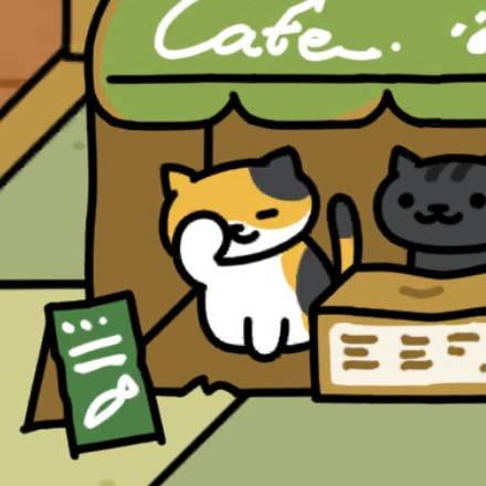 みけさん ねむねむ　池と床の間