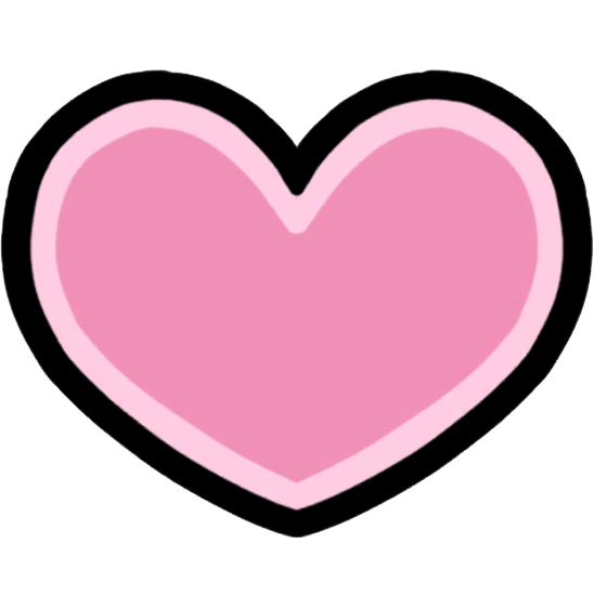 装飾 ふちどりハート1.1