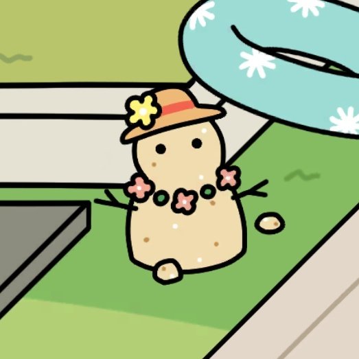 ねこのリゾート 素なの雪だるま