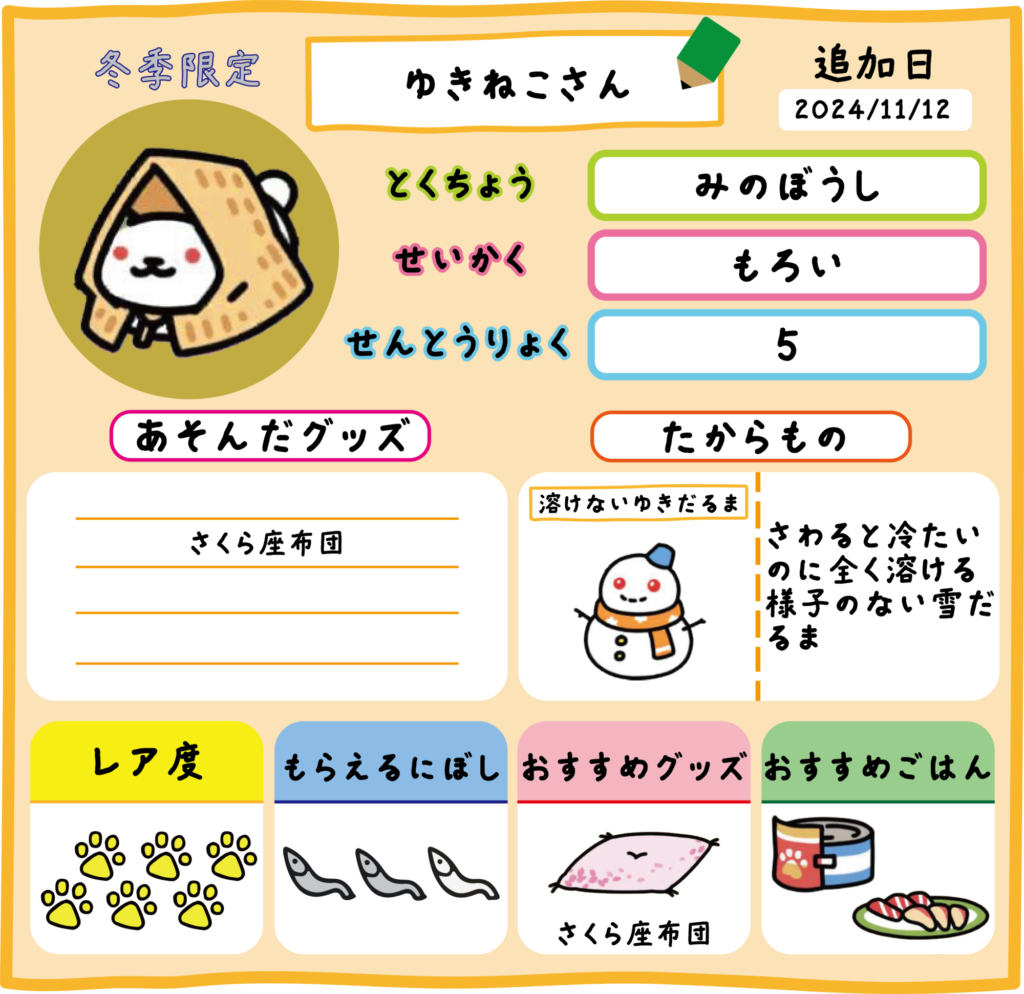 61.ゆきねこさん　さくら座布団　冬季限定