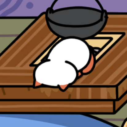 あかぽいんとさん　ごめん寝　取付け囲炉裏　ねこのリゾート