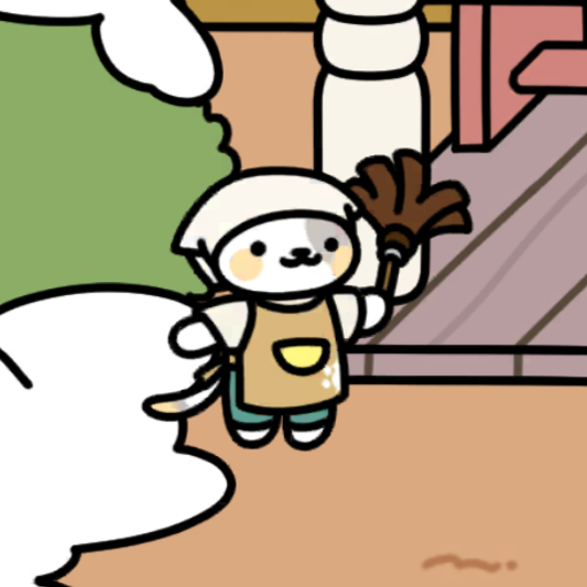 おてつだいさん　ほうき　カリカリ西部劇