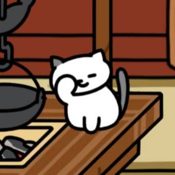 しろおっどさん ねむねむ 池と床の間