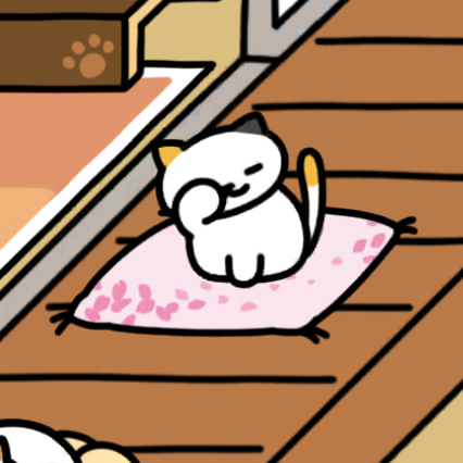 しろみけさん　ねむねむ　さくら座布団　いつもの１