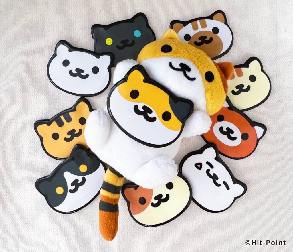 ねこのかおの缶バッジ