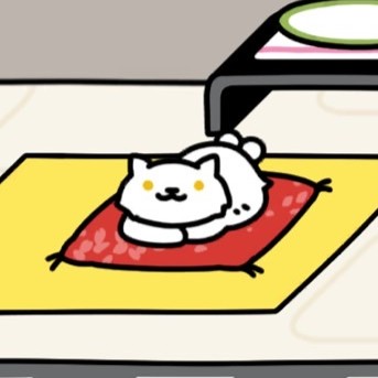 ねこまたさん　ちりめん座布団　モダンスタイル