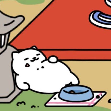 まんぞくさん　猫缶　池と床の間