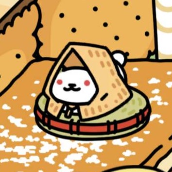 ゆきねこさん　い草座布団(赤)　スイーツガーデン