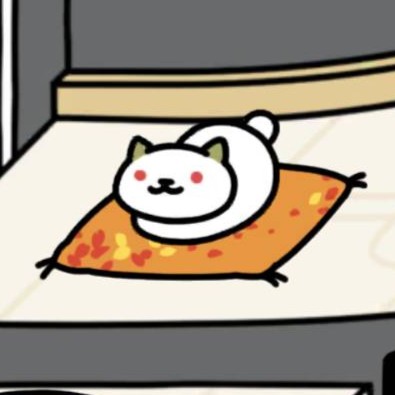 ゆきねこさん　もみじ座布団　モダンスタイル１