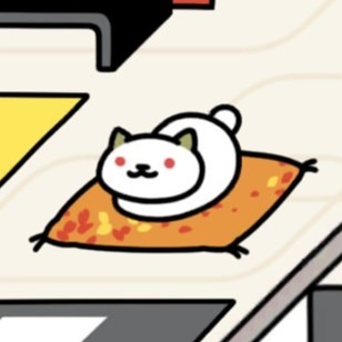 ゆきねこさん　もみじ座布団　モダンスタイル２