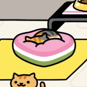 しまみけさん　菱餅クッション