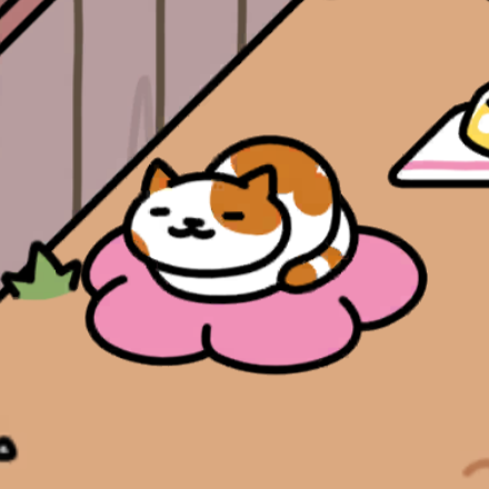 ウメクッション(桃)　ぶちさん