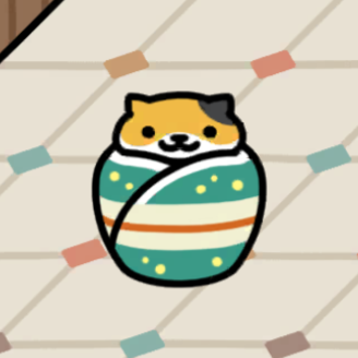 壷こけし(春)　みけさん