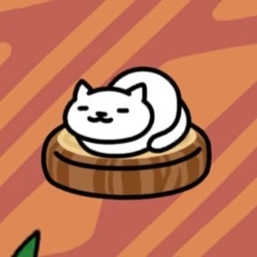 クッション（ウッド）　しろねこさん