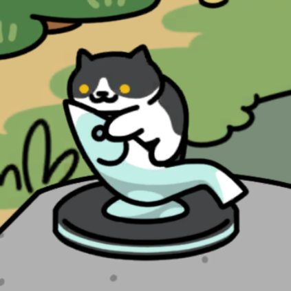 プラチナのにぼし像　はちわれさん